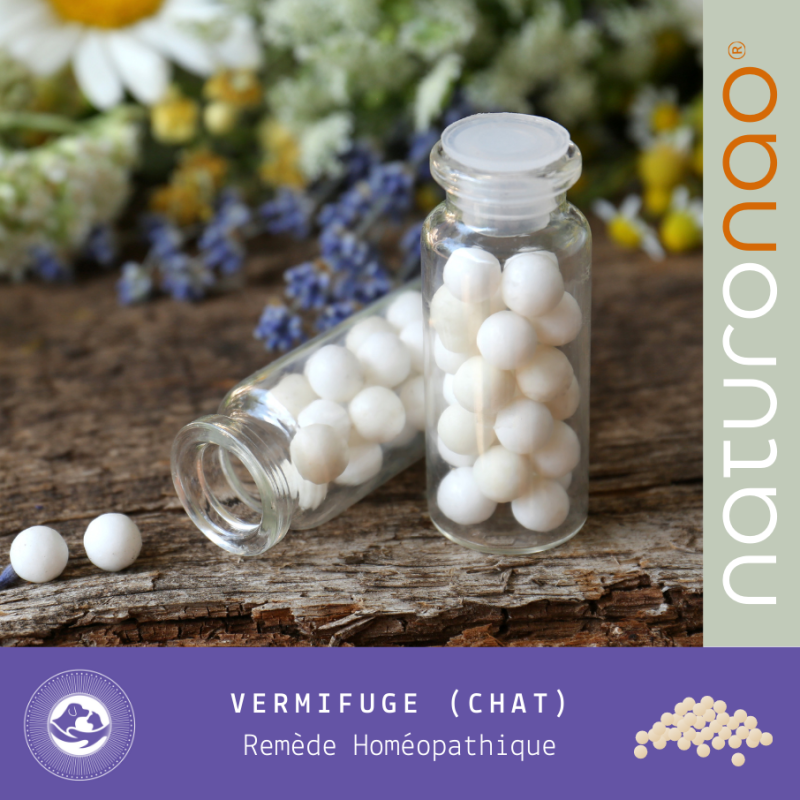 Acheter le remède vermifuge homéopathique combiné pour votre chat & chaton.