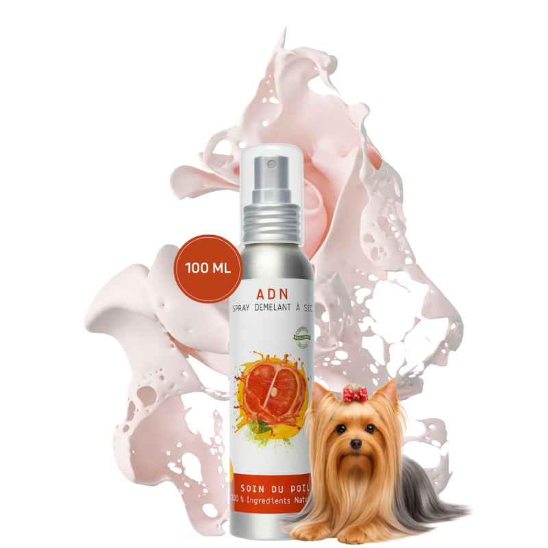 Achetez notre spray démêlant NaturoNao pour le poil de votre chien (100 et 250 ml)