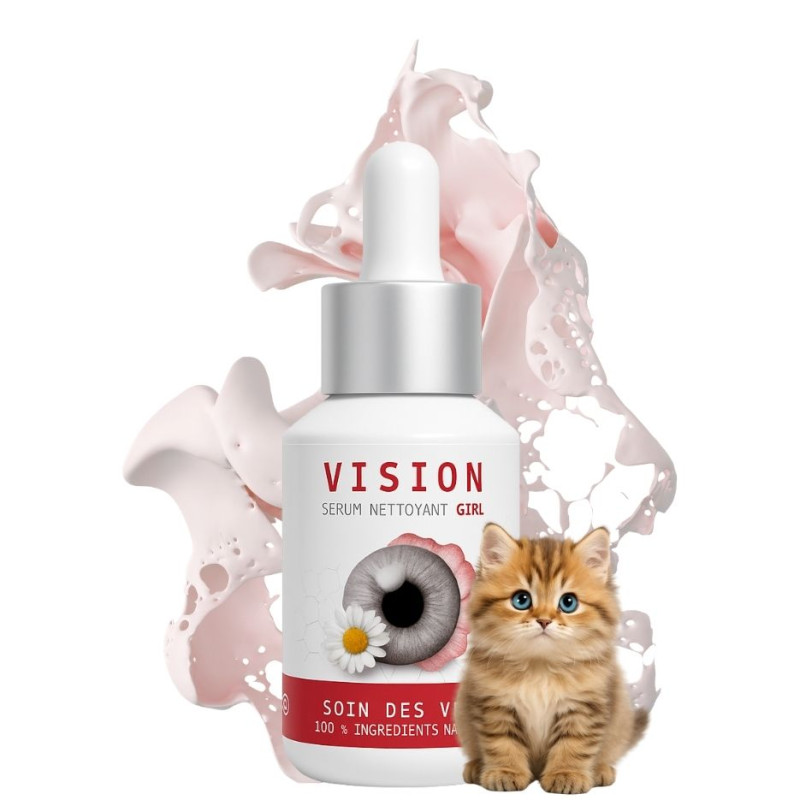Solution oculaire naturelle IRYZÉA™ NaturoNao à l'argent colloïdal et au bleuet pour l'hygiène des yeux du chien. Etiquette Girl