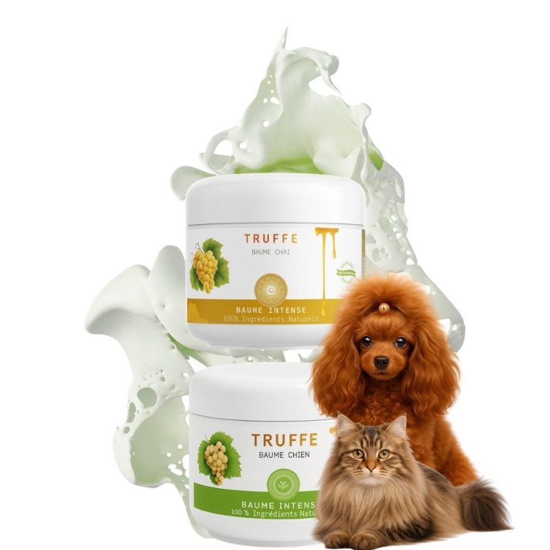 Baume naturel pour la truffe TRUFFE™ NaturoNao 50 ml, idéal pour nourrir et protéger le nez sec des chiens et des chats.