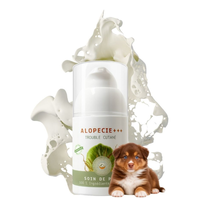 Soin fortifié naturel ALOPEA™ INTENSE NaturoNao 100 ml, formule concentrée à l'ortie bio pour les pelages très clairsemés.