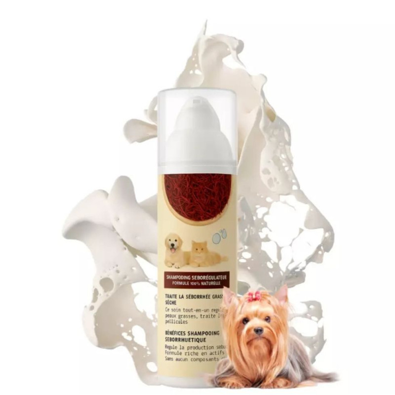 Shampoing Sec Séborrhée Chien : Mousse SÉBORIA™ | NaturoNao