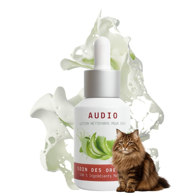 Soin AUDYO™ Nettoyant | Hygiène Oreilles Chat